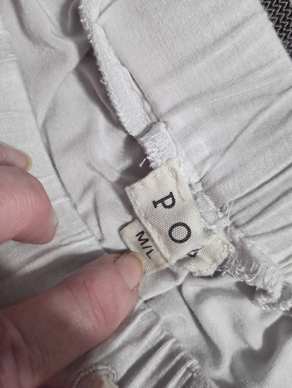 POL Patchwork Wide Leg Pants Gray Drawstring M/L - Picture 4 of 9